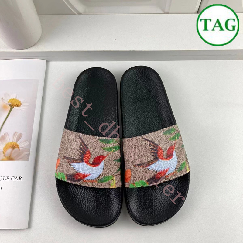 Designer slippers womens slides mens sandals shoes web rubber slide pink black floral Canvas green blue flowers strawberry print slipper summer flat sandal shoe