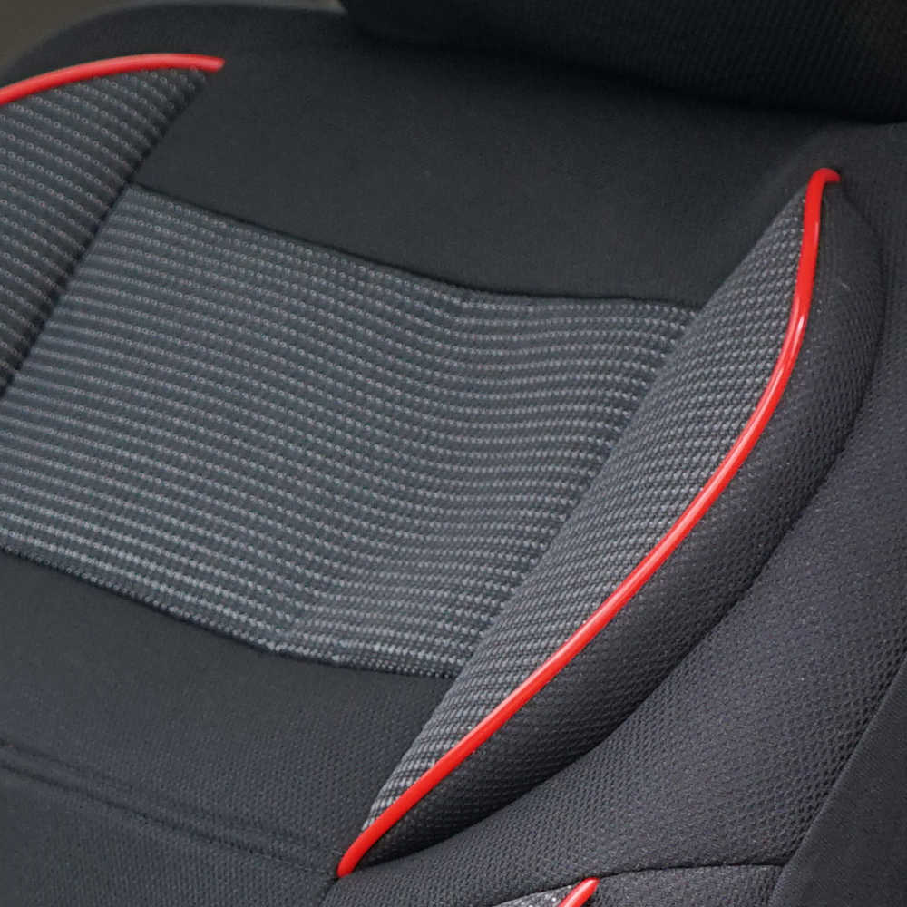 2023 4mm Sponge Car Seat Cover 5D Design Accessories Interiör universell storlek Passning för de flesta med sidoarmstöd