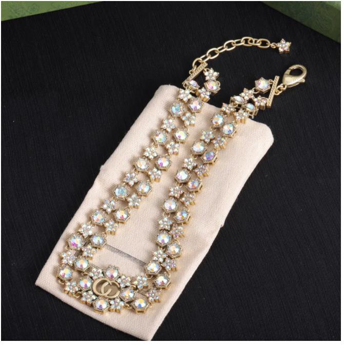 Pendant Necklaces Luxury brand necklace Full Diamond Flower Diamond necklace Full Star necklace Wedding