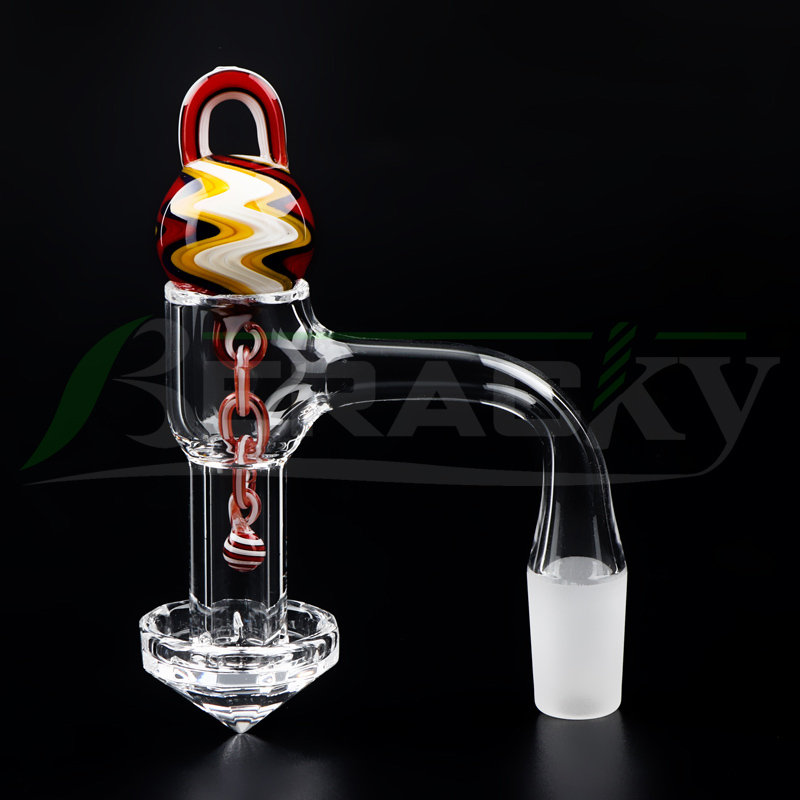 Beracky Full Weld Diamond/Fondo sfaccettato Bordo smussato Terp Slurper Banger Catene Terp in vetro colorato americano bong ad acqua in vetro Dab Rigs Tubi