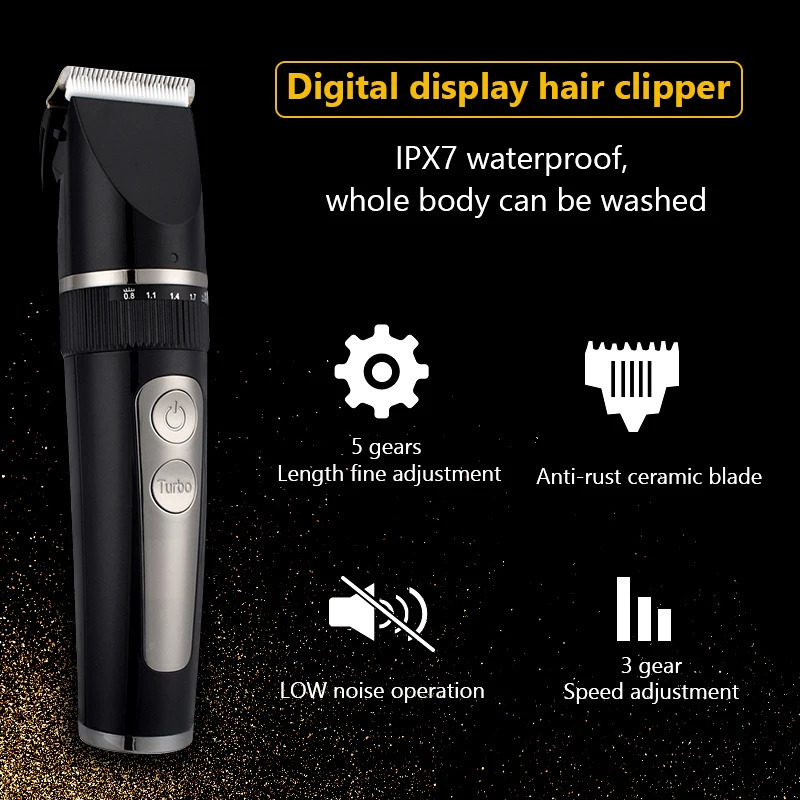 Hair Trimmer Professional Clipper For Men Rechargeable Electric Razor Cutting Machine Beard Fast Charging 231115