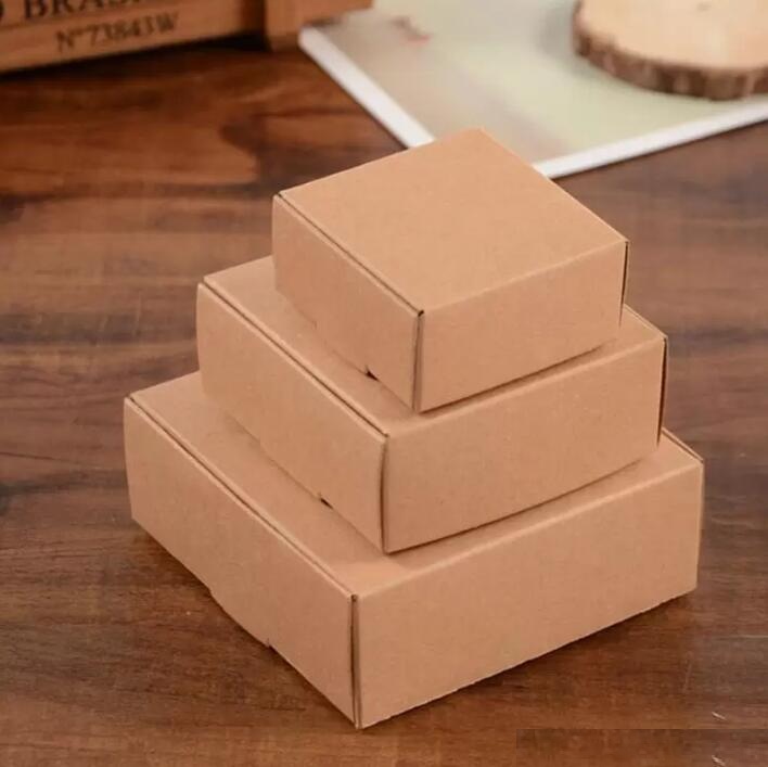 Gift Wrap 9.5*9.5*3.5cm Kraft Paper Cardboard Package Box Gift Packaging Soap Jewlery Packing Box Candy Boxes