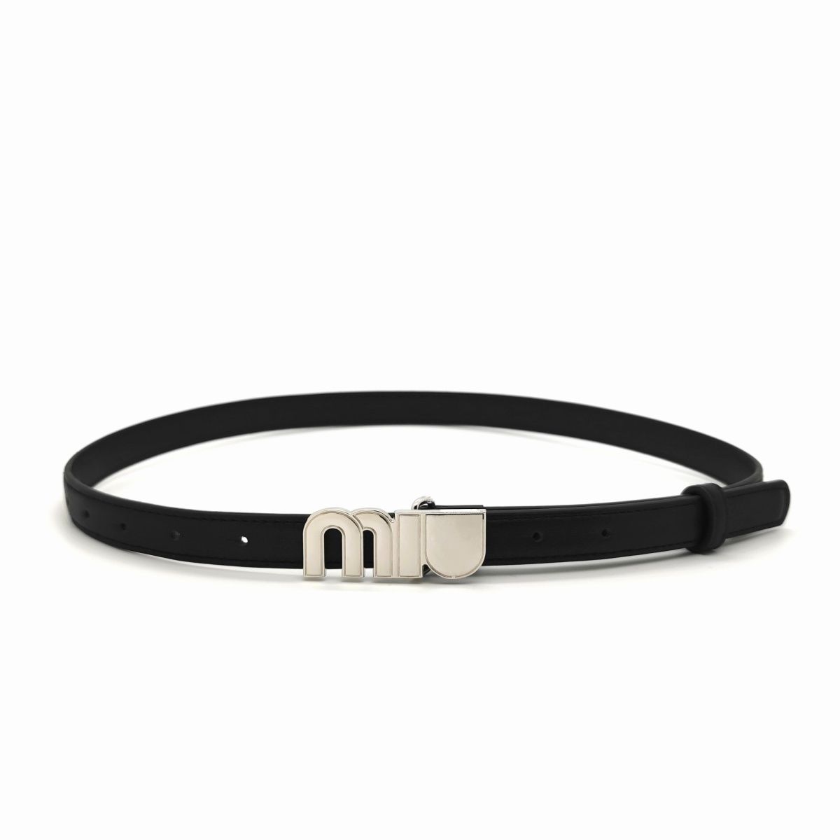 Ny Miao -bokstav Small Belt Versatile Metal Ins Style i kombination med kjolar, skjortor, kostymer, jeans, läderbälte för kvinnor