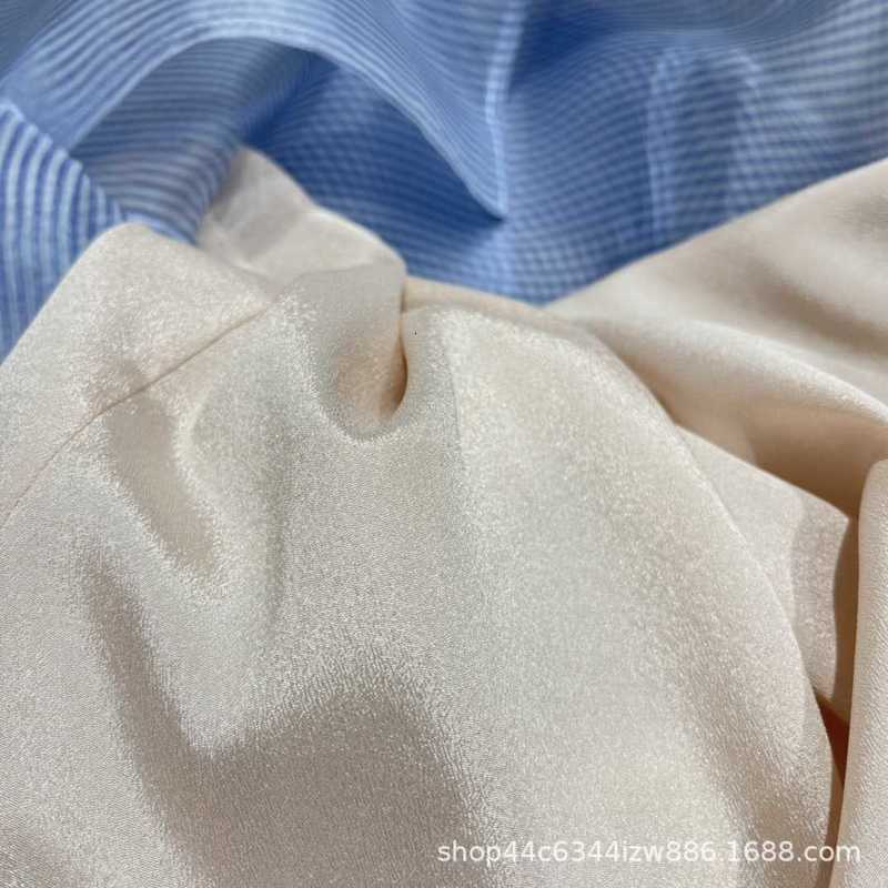 Женские блузкие рубашки дизайнерский дизайнерский шелк шелк шелк с двумя частями с туманной красотой и сексуальным стилем знаменитостей 2023 Новый высококачественный 640y