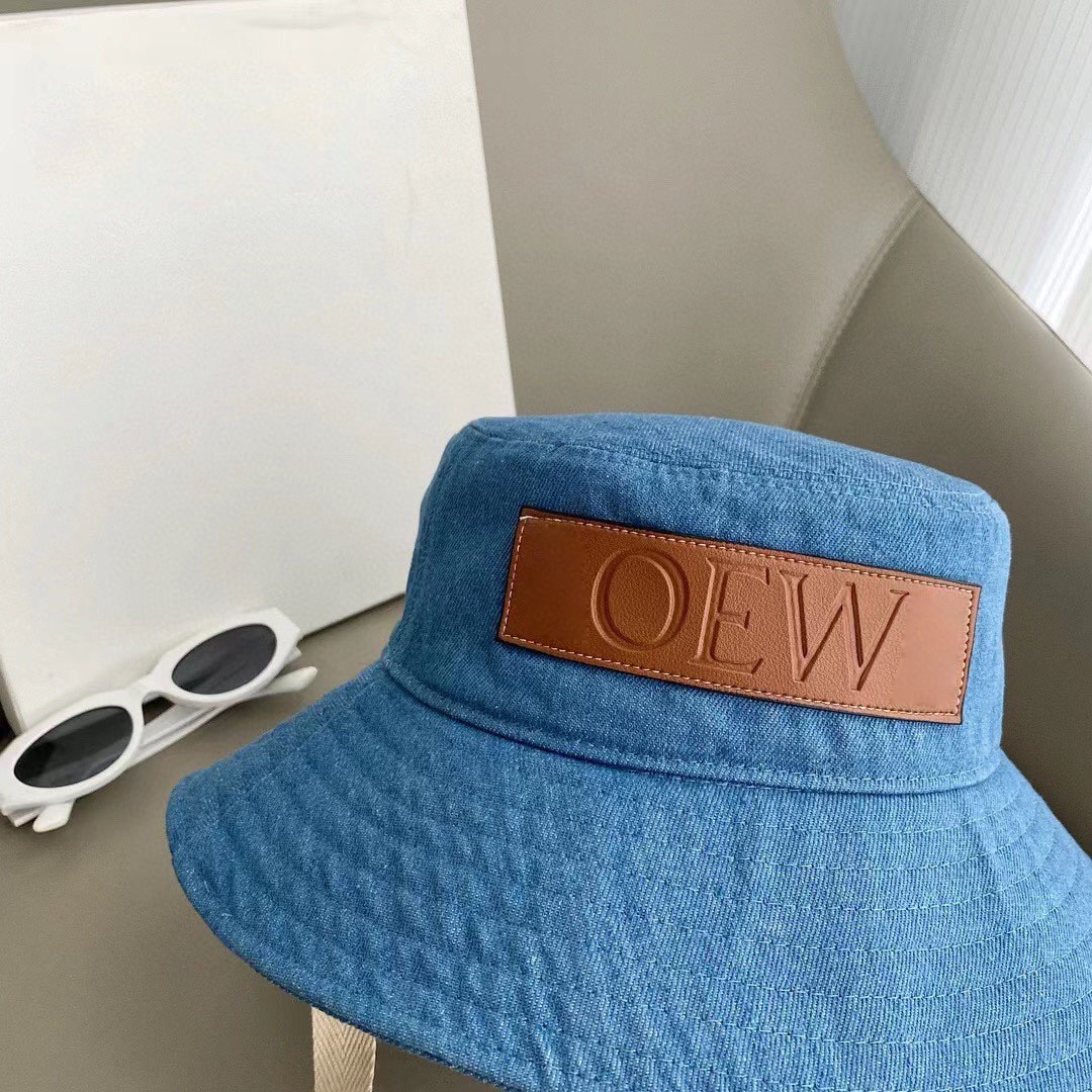 Cappello da pescatore da donna con protezione solare a tesa larga, cappello da pescatore di moda con stampa di lettere in tinta unita di design