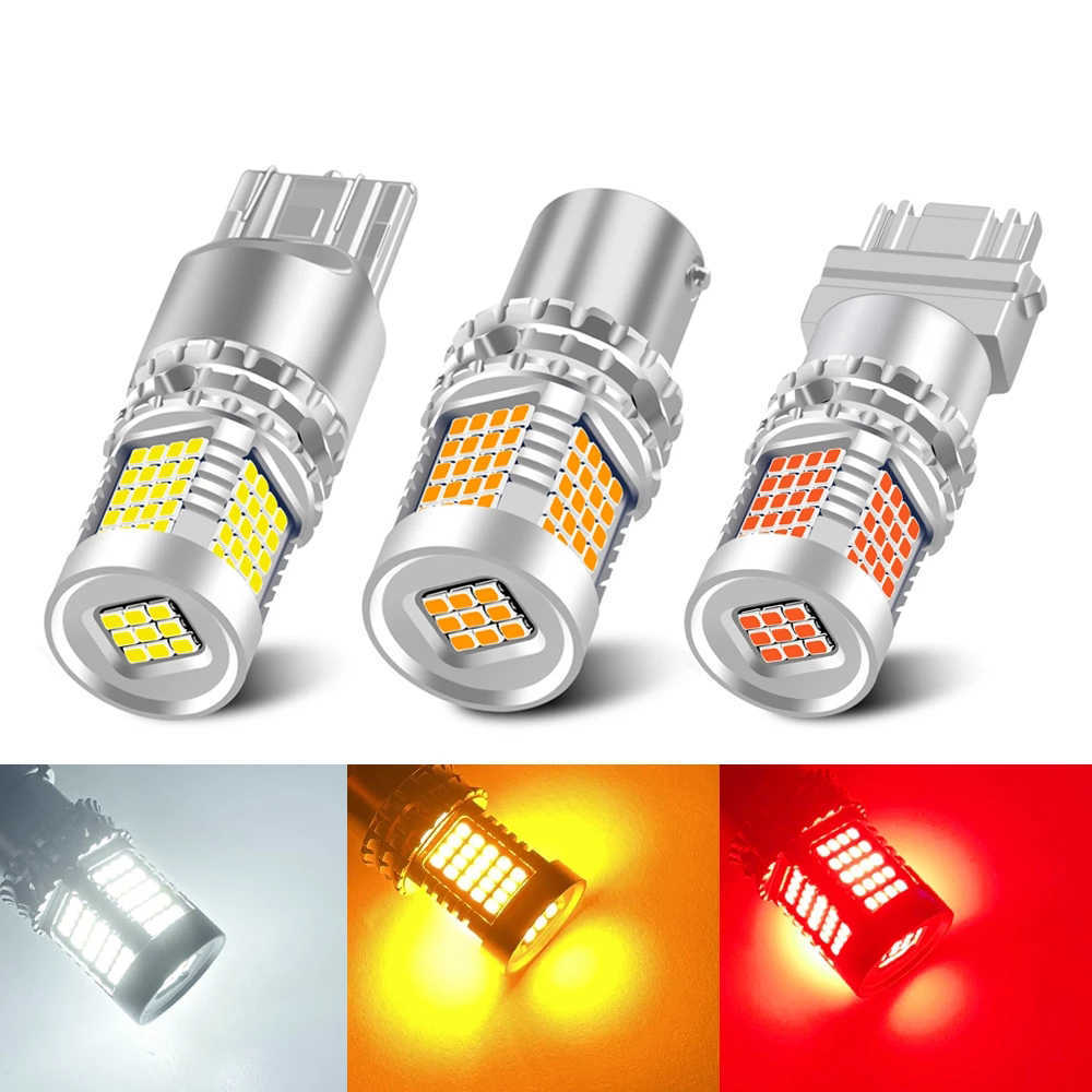 新しい2x 2016 LED 89SMD CANBUS 1156 BA15S P21W BAU15S PY21W LED White 1157 P21/5W Bulb 7440 W21W 3157 W21/5Wターン信号カーライト12V