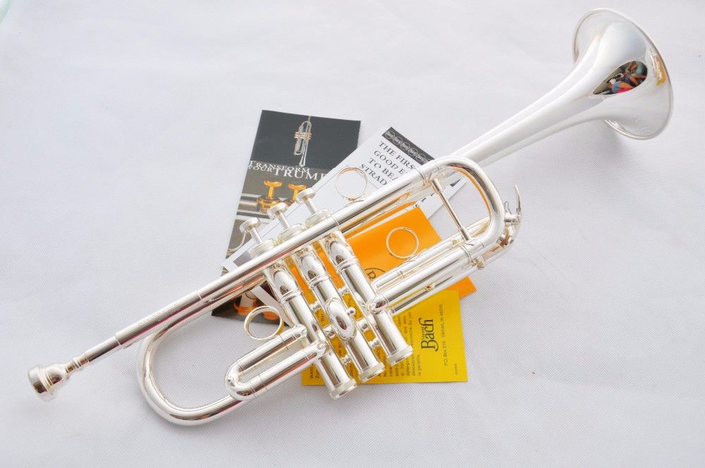 selling Silver Plated trumpet Drop C tone LT197GS-96 Brass professional performance level Musical Instruments 