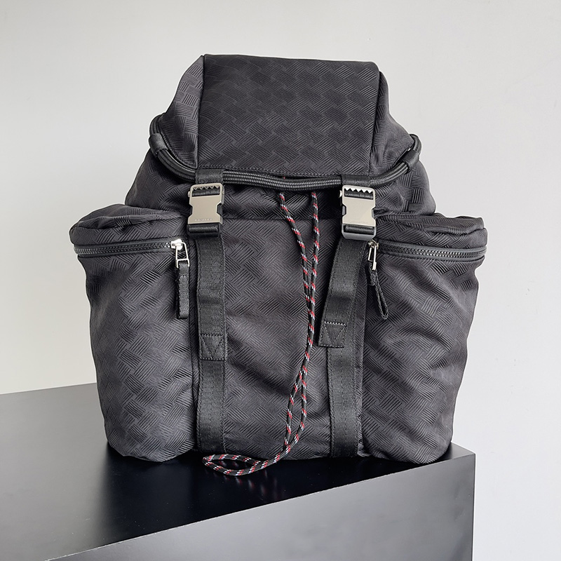 Luxury Men Women Alto Jacquard Nylon Ryggsäck Fashion Designer Bag Grön Black String ryggsäckar Spegel Kvalitetsvandring och bergsbestigning Tygväskor