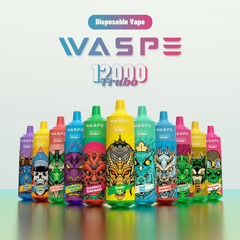 オリジナルのWaspe Puff12000使い捨てベイプペンポッドデバイスパフ12k/10k/9k充電式eタバコ12000 9000パフウェルカムOEM ODMカスタマイズ可能な使い捨てeタバコ