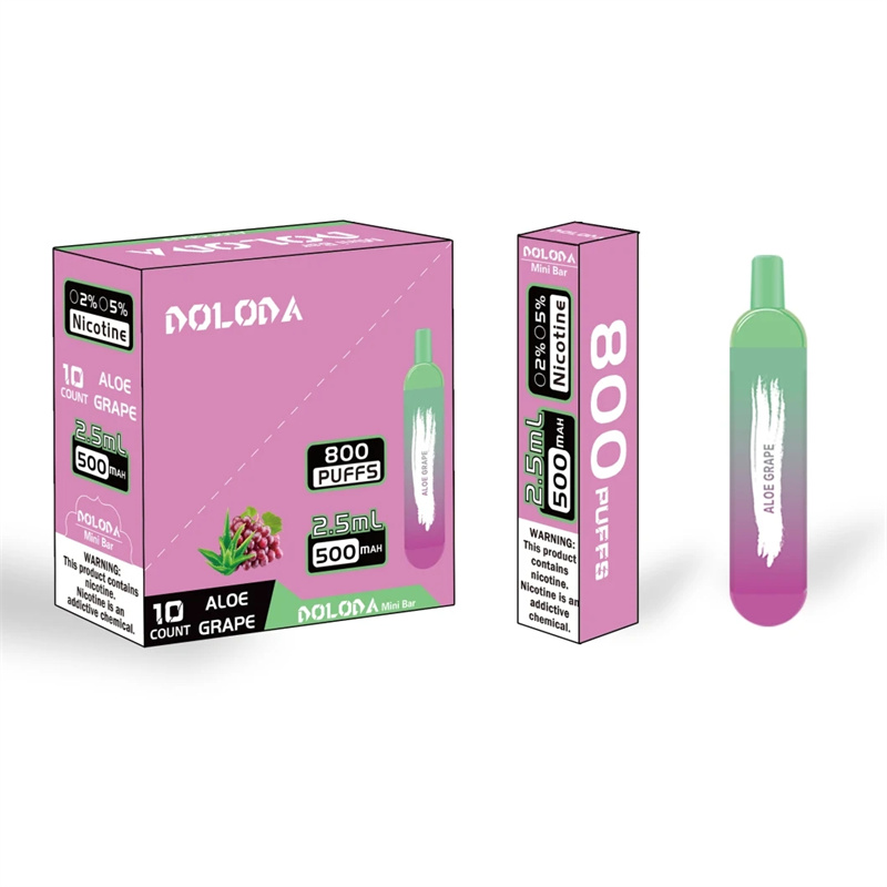 Оригинальные одноразовые электронные сигареты DOLODA 800 Puffs MINI BAR с сетчатой катушкой объемом 2,5 мл