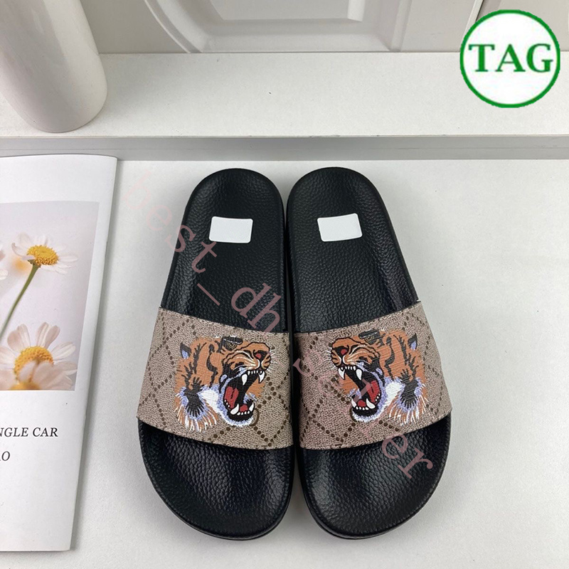 Designer slippers womens slides mens sandals shoes web rubber slide pink black floral Canvas green blue flowers strawberry print slipper summer flat sandal shoe