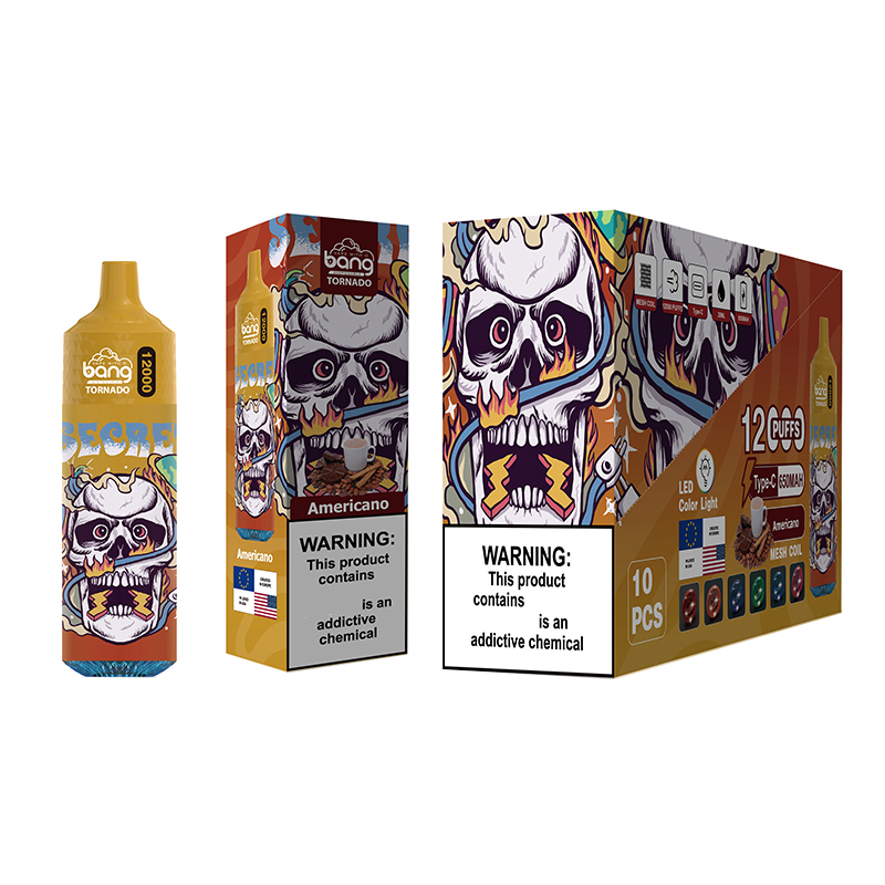 Bang Tornado Puff 12K 12000 Puffs Autentiska bangvapes E Cigaretter Kit Mesh Coil laddningsbara 23 ml Förfyllda fröskidor Vaporisatorer 0% 2% 3% 5% 12 Färger Disponerbar VAPE PEN PEN