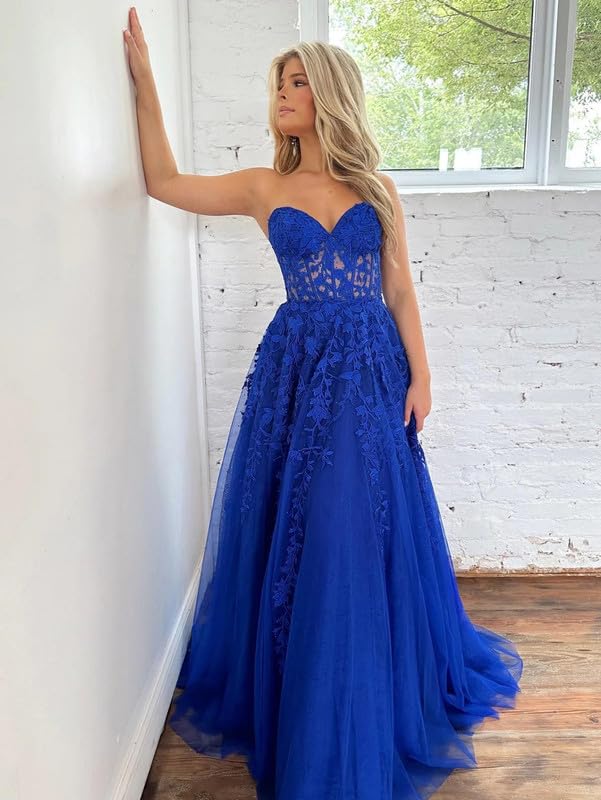 Prom Dress One Shoulder Formal Dresses for Women Appliques Long Evening Gowns for Women A Line Tulle