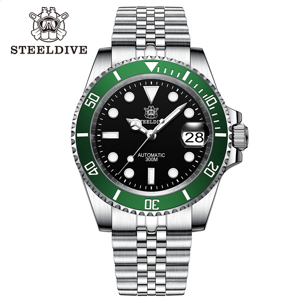 Outros relógios Steeldive SD1953 Aço inoxidável Dois tons Dial NH35 Relógio Steeldive Top Marca Sapphire Glass Men Dive Reloj Hombre 231116