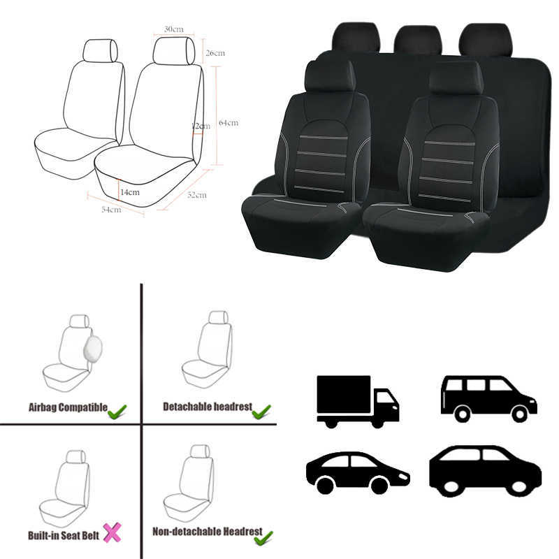 새로운 업그레이드 유니버설 카시트 커버 세트 자동차 액세서리 여성을위한 인테리어 대부분의 자동차 SUV 트럭 밴 시트 보호기에 적합합니다.