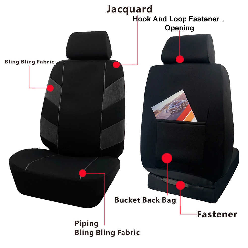 Nowe pokrowce na siedzenia z tkaniny siatki dla akcesoriów samochodowych Wewnętrzne rozmiar z Bling Fabric Cover Fote' Fit ​​Fit Carsuv Truck Van