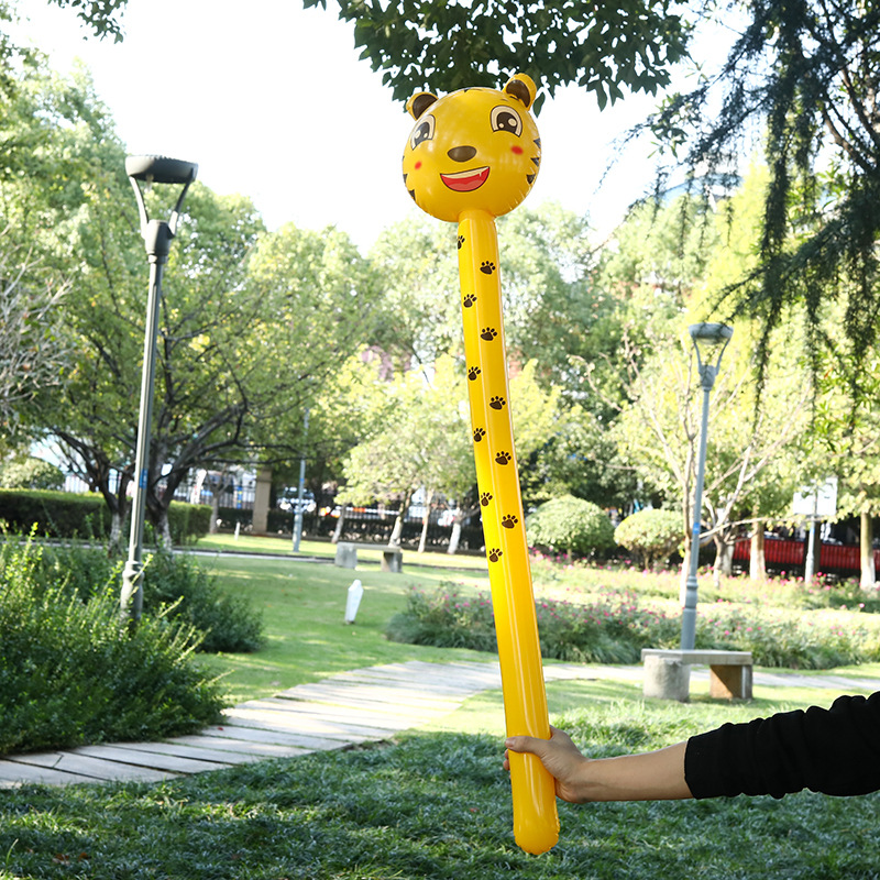 New Cartoon Tiger Rabbit Inflatable Animal Long Hammer No wounding Stick Baby Children Toys Kids Gift