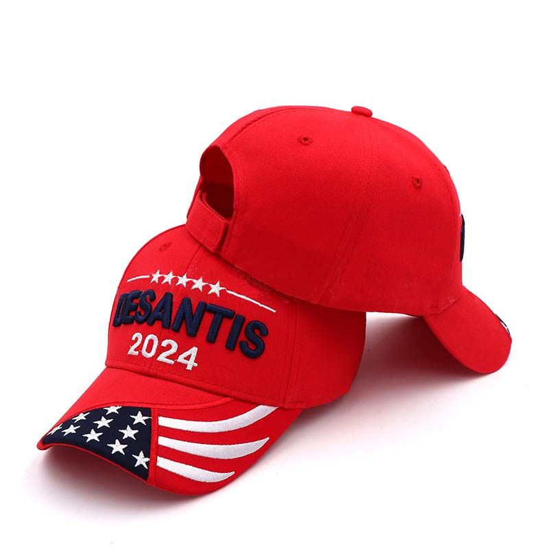 Desantis 2024 Nieuwe hoeden feestartikelen camouflage Red Black Baseball Caps Groothandel SS0416