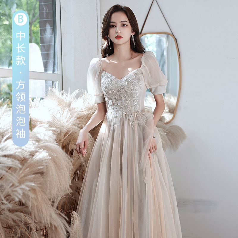 Romantic wedding dresses new fall and winter season girls bridesmaid dresses bubble sleeve daily dresses