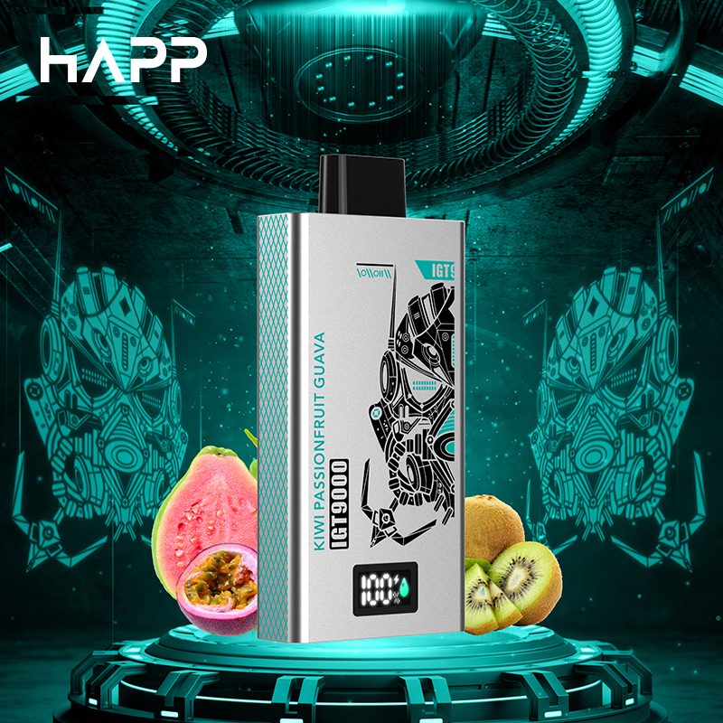 Orijinal Happ Vape 9K 9000 Puf Puf Tek Kullanımlık E Sigara Bobini 14ml Pod Şarj Edilebilir Elektronik CIGS Puff 9K 2% Vape Pen