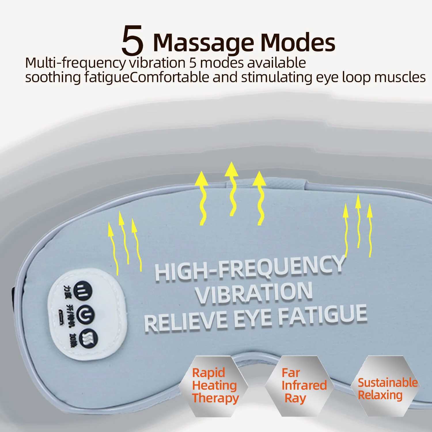 Uyku Maskeleri Gözler Masaj Makinesi Sıcak Sıkıştırma Titreşim Enstrüman Göz Hediyesi Yüz Bakım Maskesi Hediye Isı Cihazı Elektrik Masajı 231116