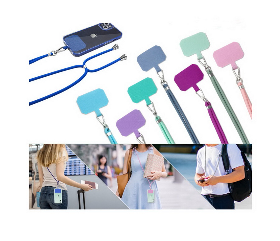 Cordões universais de telefone crossbody com remendo ajustável cordão de pescoço corda para telefone celular alça de cabo de suspensão