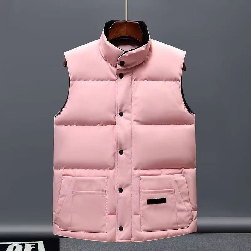 Men's parkas casual large waistcoat autumn new fashion brand cotton slim stand collar warm young mens coat