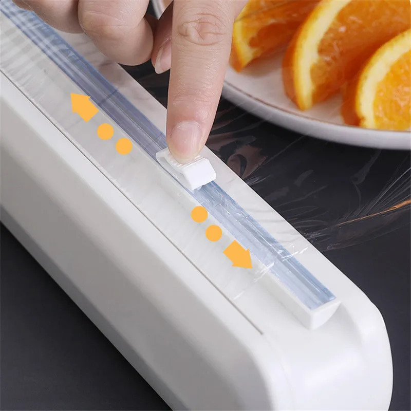 Other Kitchen Tools Professional Vacuum Sealer Machine Automatic Food Plastic Wrap Cutter Dispenser High Quality Household Packaging 231116