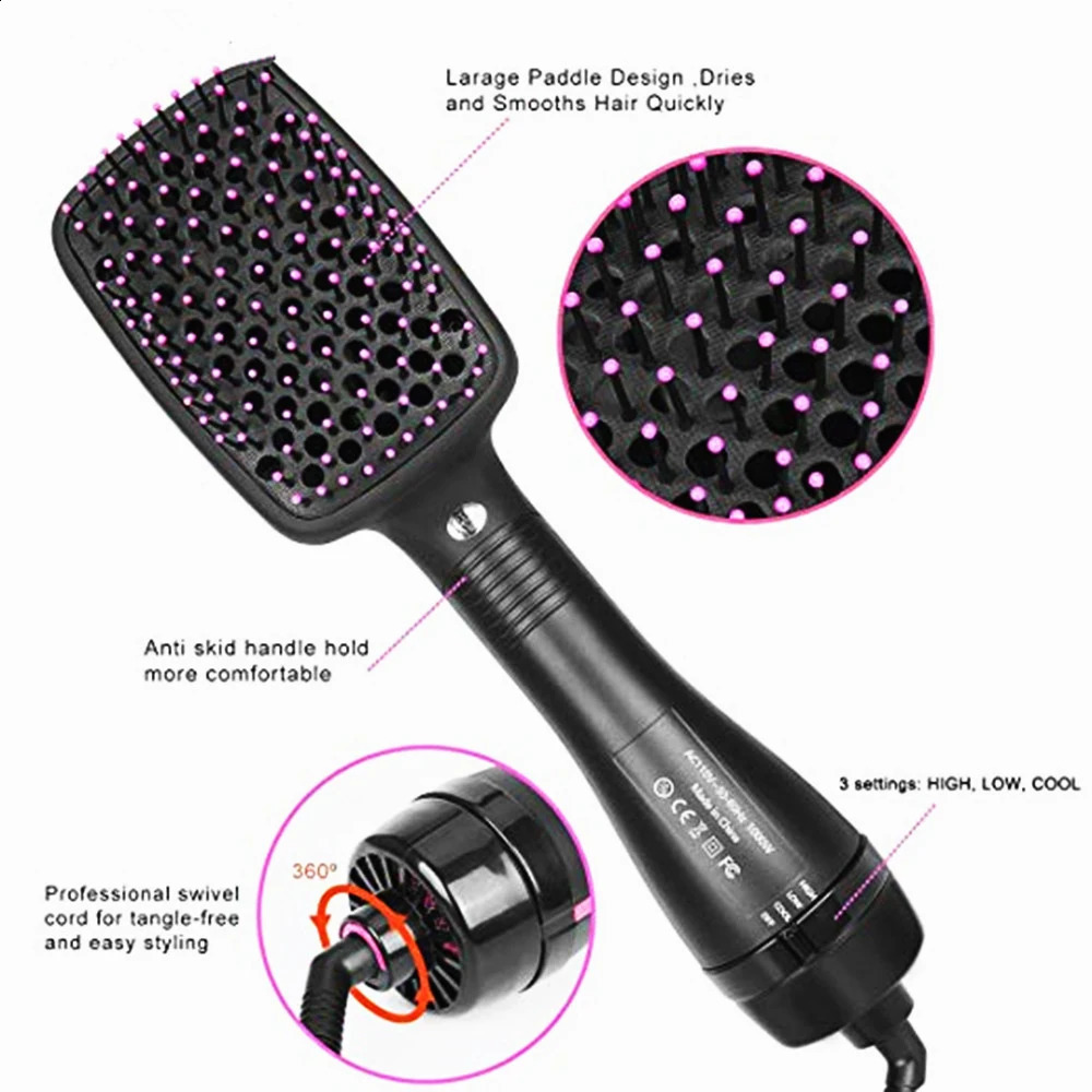 Curling Irons Hair Dryer Brush One Step Hair Blower Brush Electric Air Brush Travel Blow Dryer Comb Professional Hairdryer Hairbrush 231115