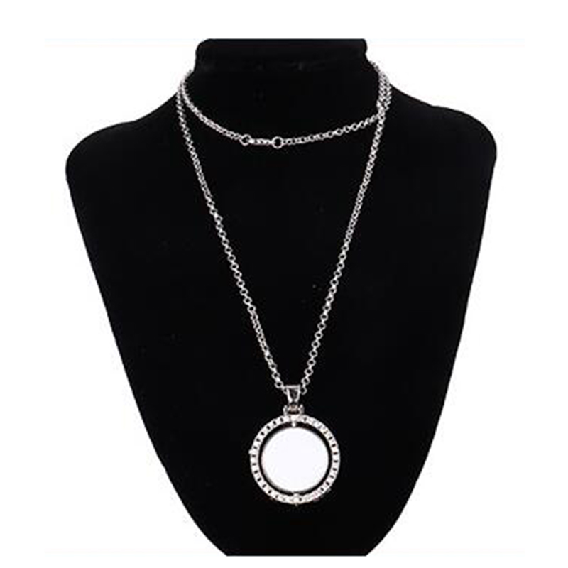 Collier vierge par Sublimation, pendentif en forme de cœur, transfert de chaleur, collier en diamant, cadeau d'anniversaire