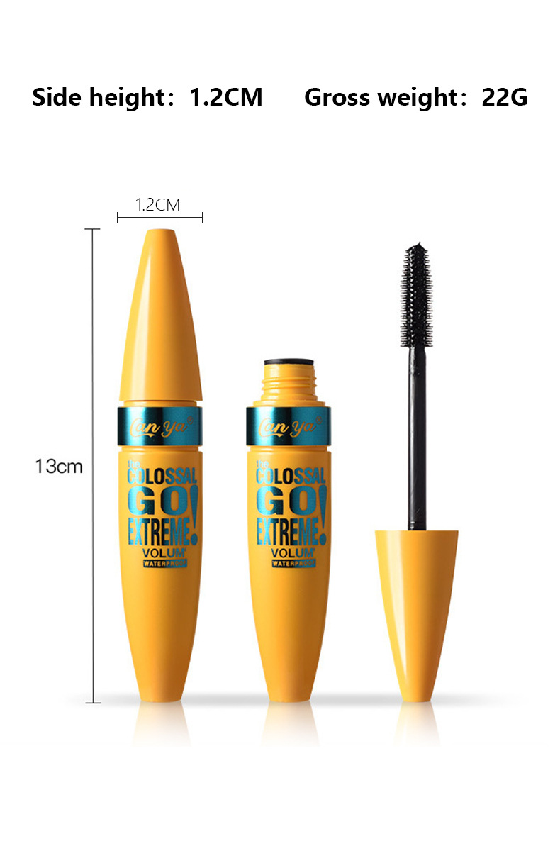 Kräm närande normal specifikation tät långsträckt mascara kompakt utseende hög elastisk silikonborsthuvud ögonmakeup