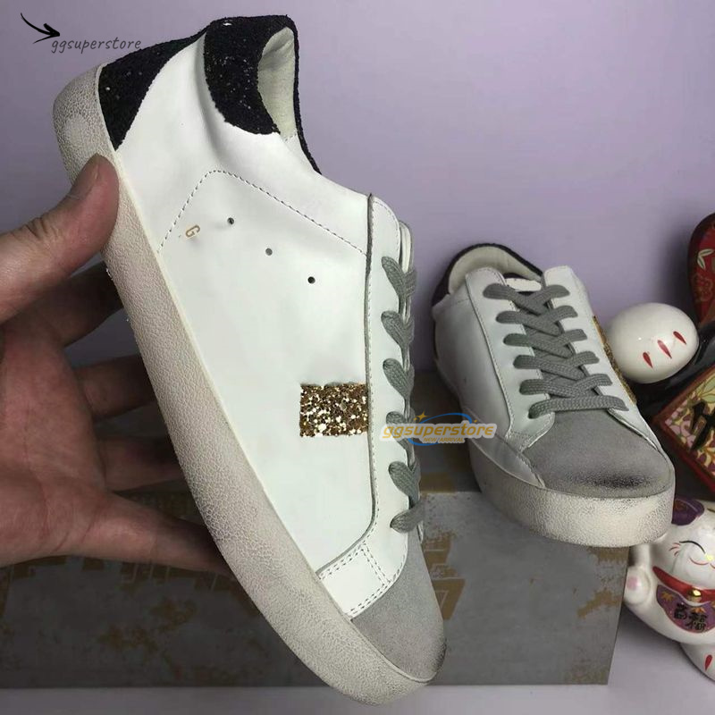 Gold Gooses Shoes Top quality High-top Women Mens casual Midstar Slide black white gold silver designer train Sneakers fUY JZe 16