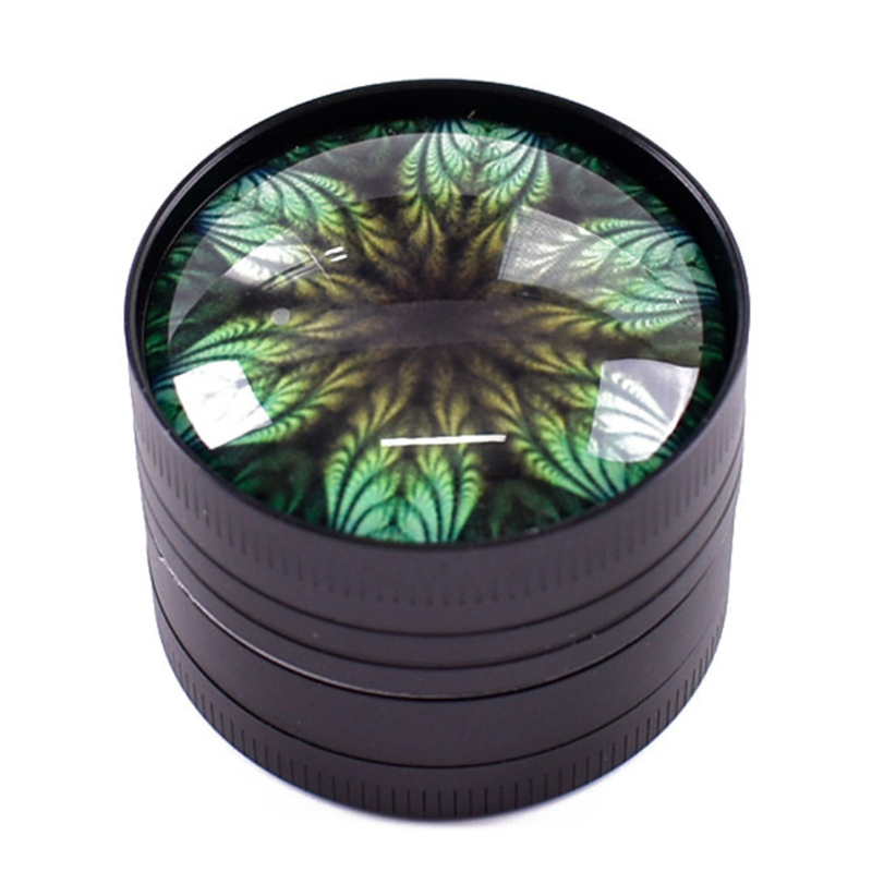 Partihandel 3D Tobaks Herb Grinder Rökning Metal Hand Automatiska slipmaskiner Skärblad Svarta enhet Multi Design MASKOR 50mm 40mm 30mm Röktillbehör