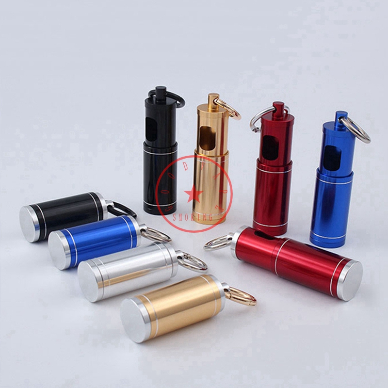 Newest Colorful Mini Smoking Aluminium Alloy Ashtrays Portable Keychains Herb Tobacco Cigarette Cigar Holder Ash Soot Seal Container Car Pocket Ashtray