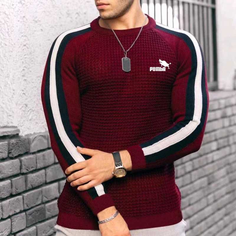 Men's Sweaters Men's Spring Summer New Waffle Pattern Shirt For Men Pullovers High-quality Casual Knitted Heavy Round Neck Top Tees J231116