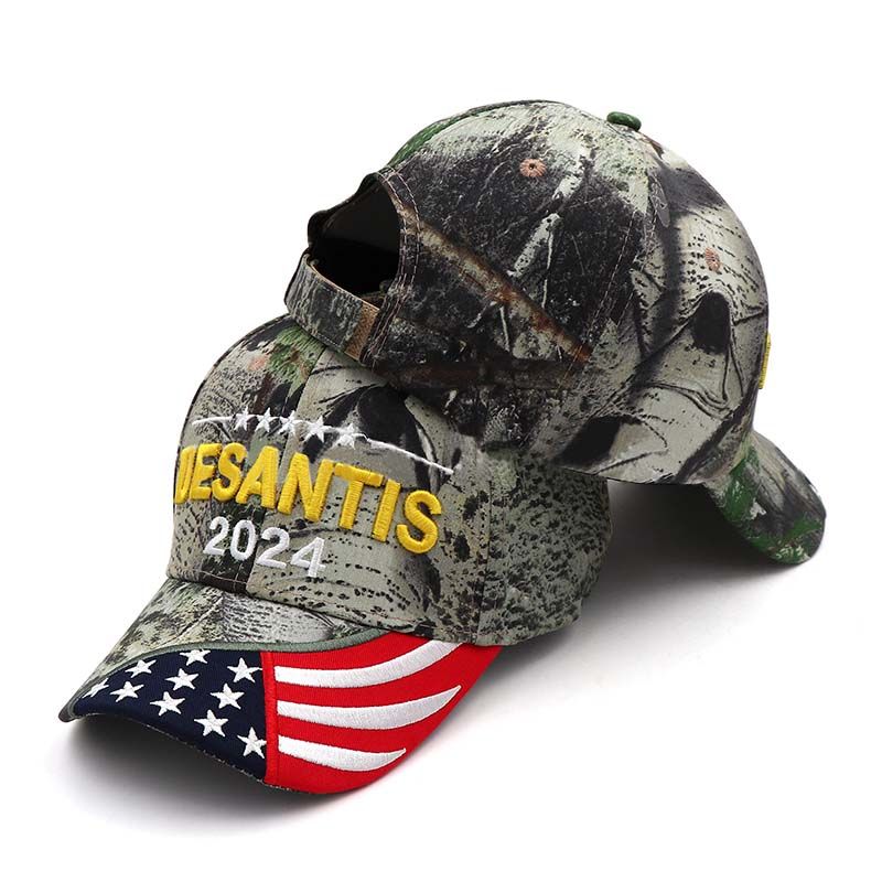 Desantis 2024 Nieuwe hoeden feestartikelen camouflage Red Black Baseball Caps Groothandel SS0416