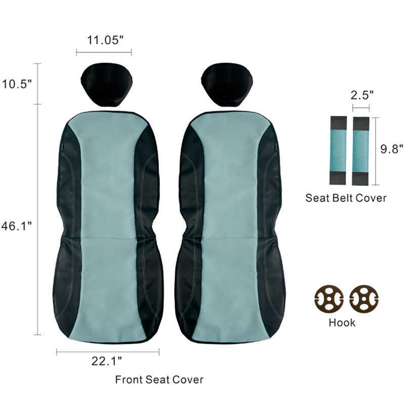 New Upgrade Universal Car Seat Covers Jacquard Leather Seat Covers Fit For Most Car SUV Van Truck With Back Pocket Safe Belt Cover