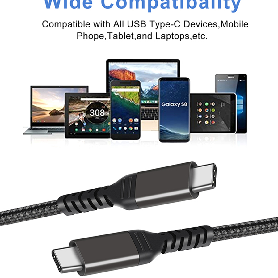 USB2.0 QC4.0/3.0FCP 1m/2m/3m 100W 5A Fast Charge Type-C USB Cable Tinned Copper 480Mbps New trending