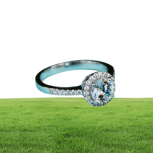 Yhamni Fashion oryginalne prawdziwe 925 Srebrne pierścionki Fine Jewelry 1 karatowe CZ Diamant Wedding zaręczynowe pierścionki zaręczynowe dla kobiet J29007803622