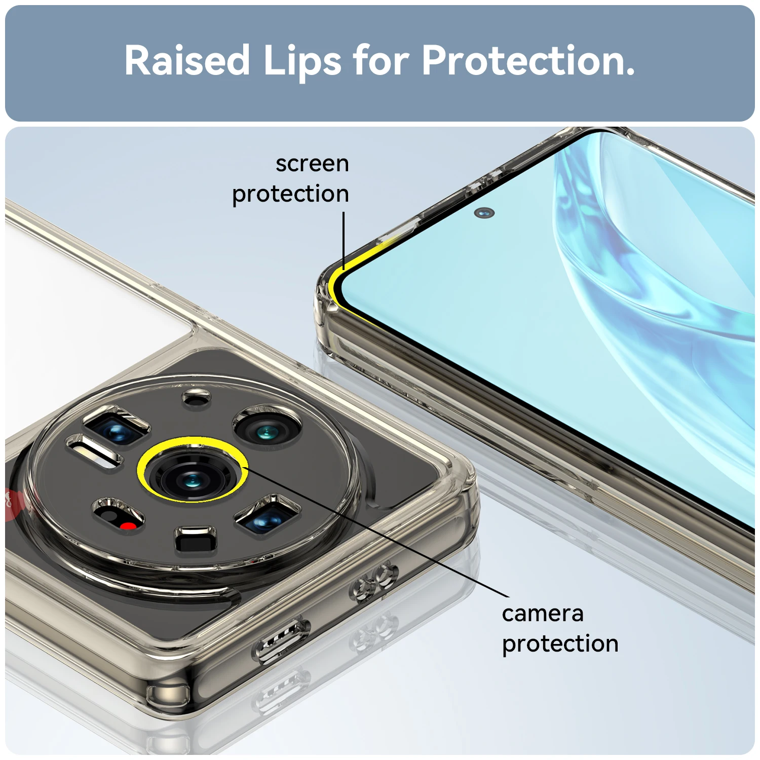 Clear Acrylic hårt stötsäkert telefonfodral för Xiaomi 12 Lite 12 Pro 12x 12s Pro 12S Ultra Candy Color TPU stötfångare Robust skyddande bakslagskal
