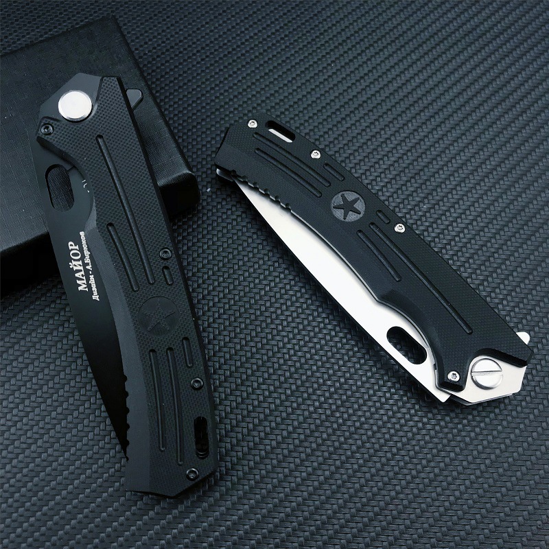 HOKC Folding Pocket knife EDC camping survival hunting knifes High Hardness D2 Sharp Cutter Tactical Portable Outdoor Knives Multi function