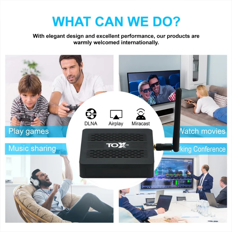 TOX3 Android 11 TV Box Amlogic S905X4 2,4G 5G Dual Wifi BT4.1 4K USB3.0 4GB 32GB 1000M Set Top Box Media Player PK TOX1