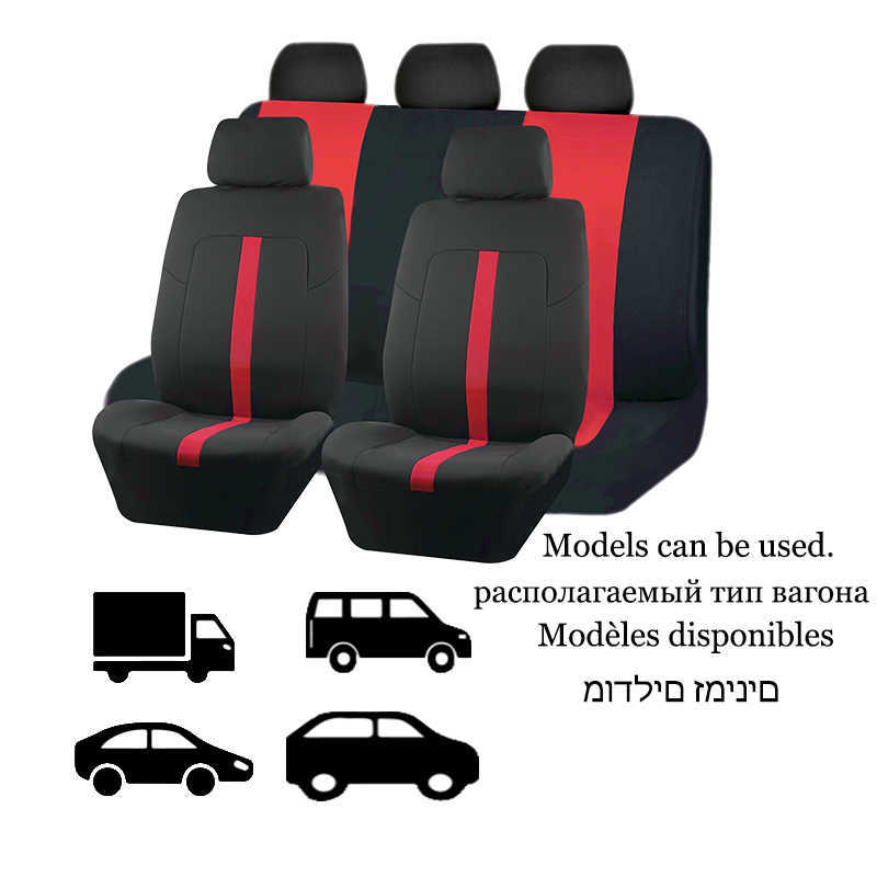 New Upgrade 2/5/7 Seat Covers for Car Universal Size Sporty Design Polyester Car Seat Covers Fit for Most Car Suv Truck Van