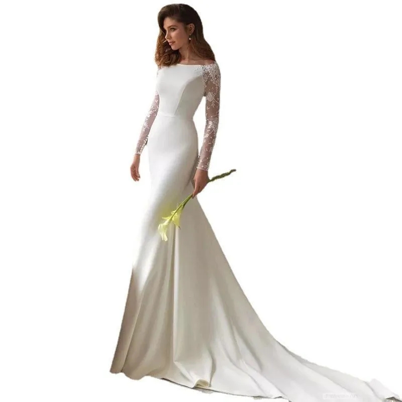 Abiti da sposa sirena di design magro