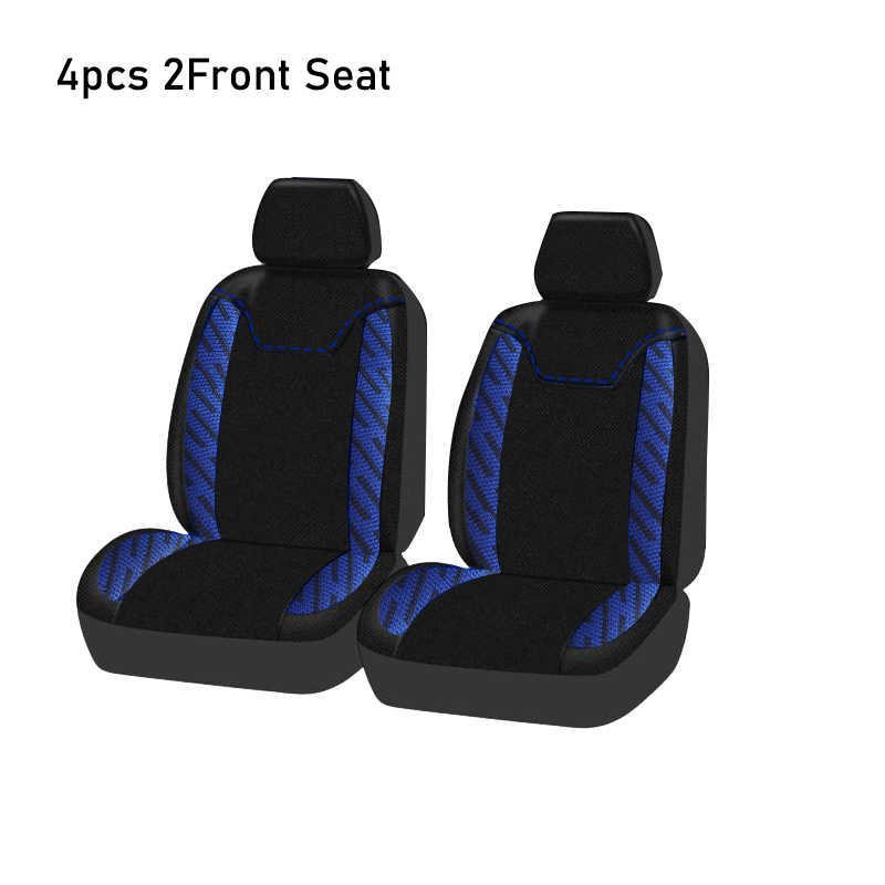 Ny Upgrade Universal Polyester Jacquard Fabric Car Seat Covers Set 4/Fit för de flesta bil SUV Van Track Accessories Interiör