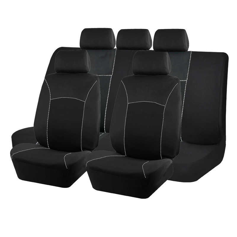 Novo upgrade Universal Double Jacquard Polyester Car Seat Sets para mulheres Man Girl Decor Meio Car Avaliação Interior