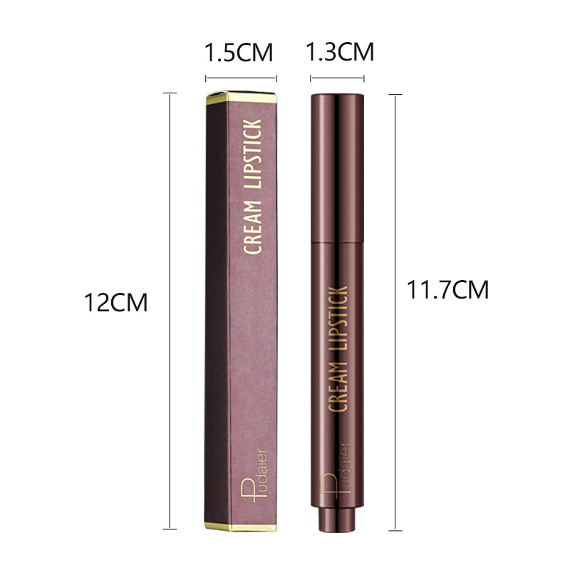 Pudaier Brand Matte Lipstick Cosmetics Waterproof Double Ended Long Lasting Nude Red Matte Lips Liner Pencil