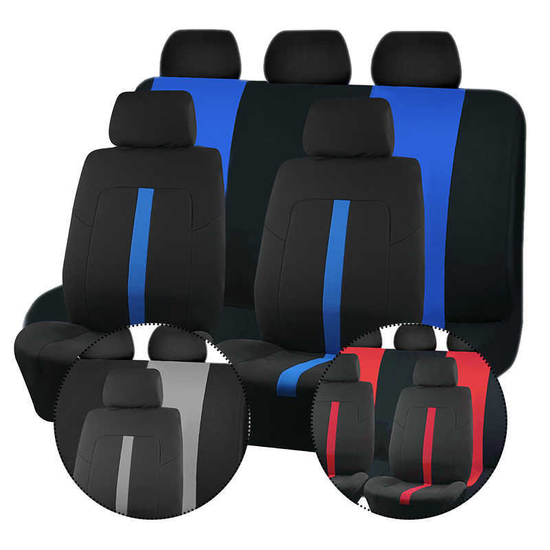 New Upgrade 2/5/7 Seat Covers for Car Universal Size Sporty Design Polyester Car Seat Covers Fit for Most Car Suv Truck Van