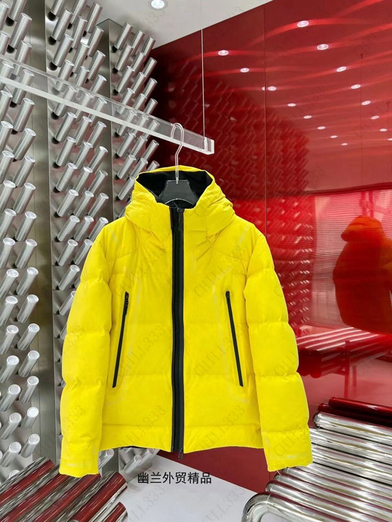 디자이너 고급스러운 다운 재킷 고급 퀼트 다운 코트 프리미엄 복어 복어 방풍 후드 재킷 윈드 브레이커 패딩 코트 스포츠 절연 의상