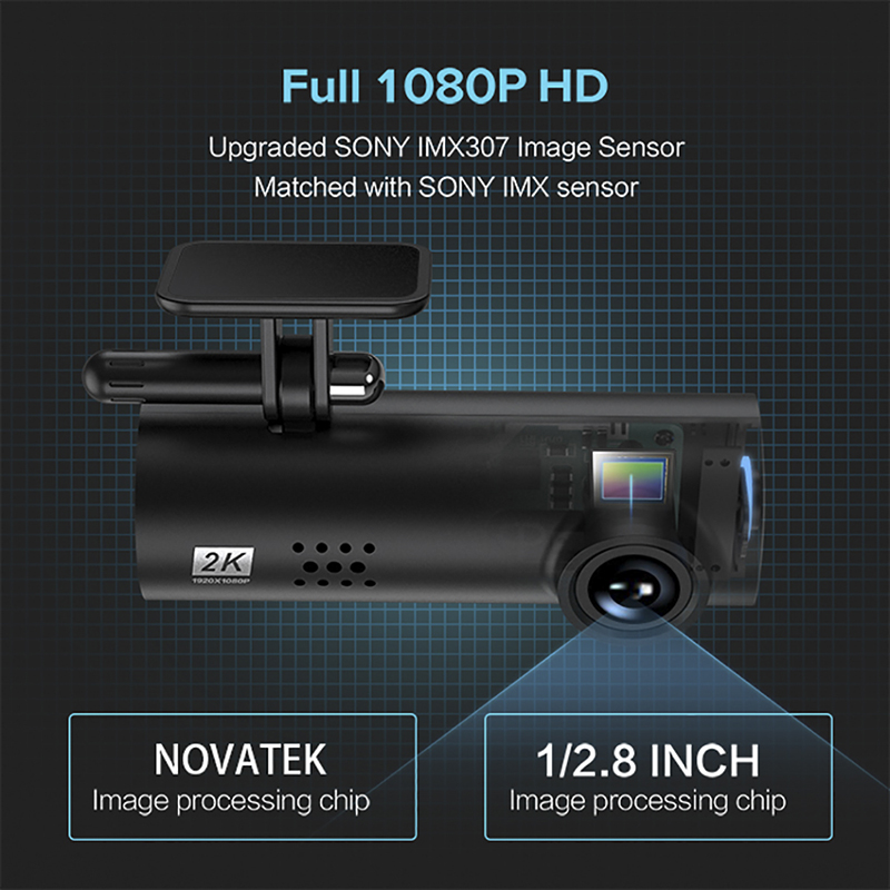 Dash Cam 1S Smart Car DVR Camera Wifi APP Controllo vocale Dashcam 1080P HD Visione notturna Videocamera auto Videoregistratore G-sensor